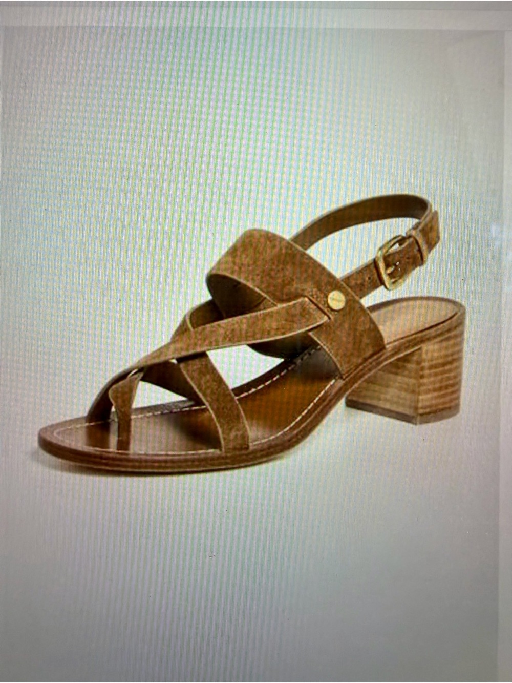 Veronica Beard Brown Suede Strappy Block Heel Sandals